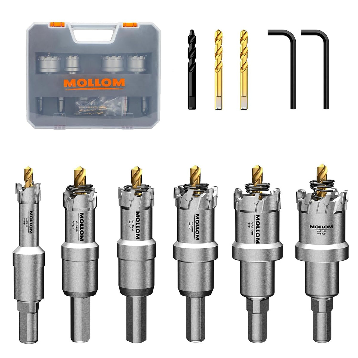 6Pcs (13-29Mm) TCT Heavy Duty Carbide Hole Saw Set