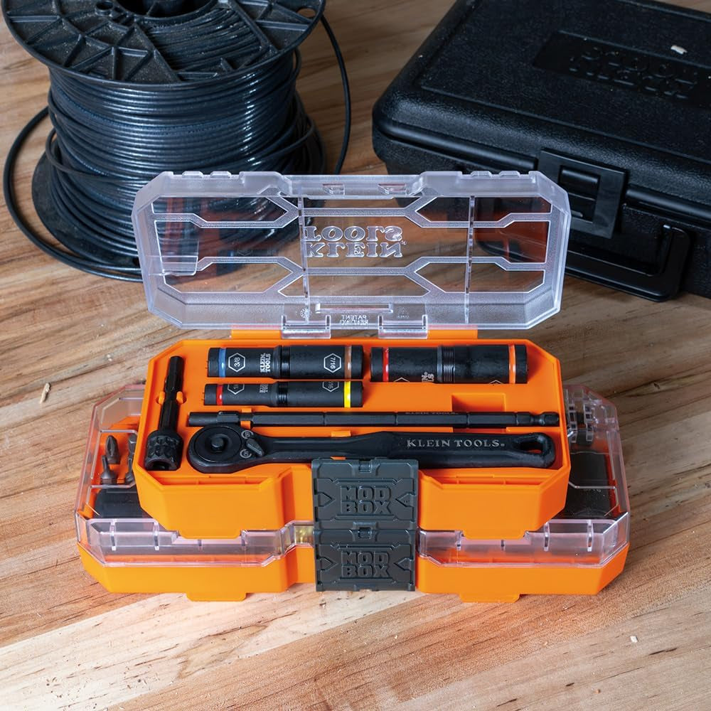 32502HD KNECT Impact-Rated Screwdriver and Socket Set with Modbox Case, 41-Piece, 26 Bits, 6 Deep Well Sockets, Accessories, and Handle