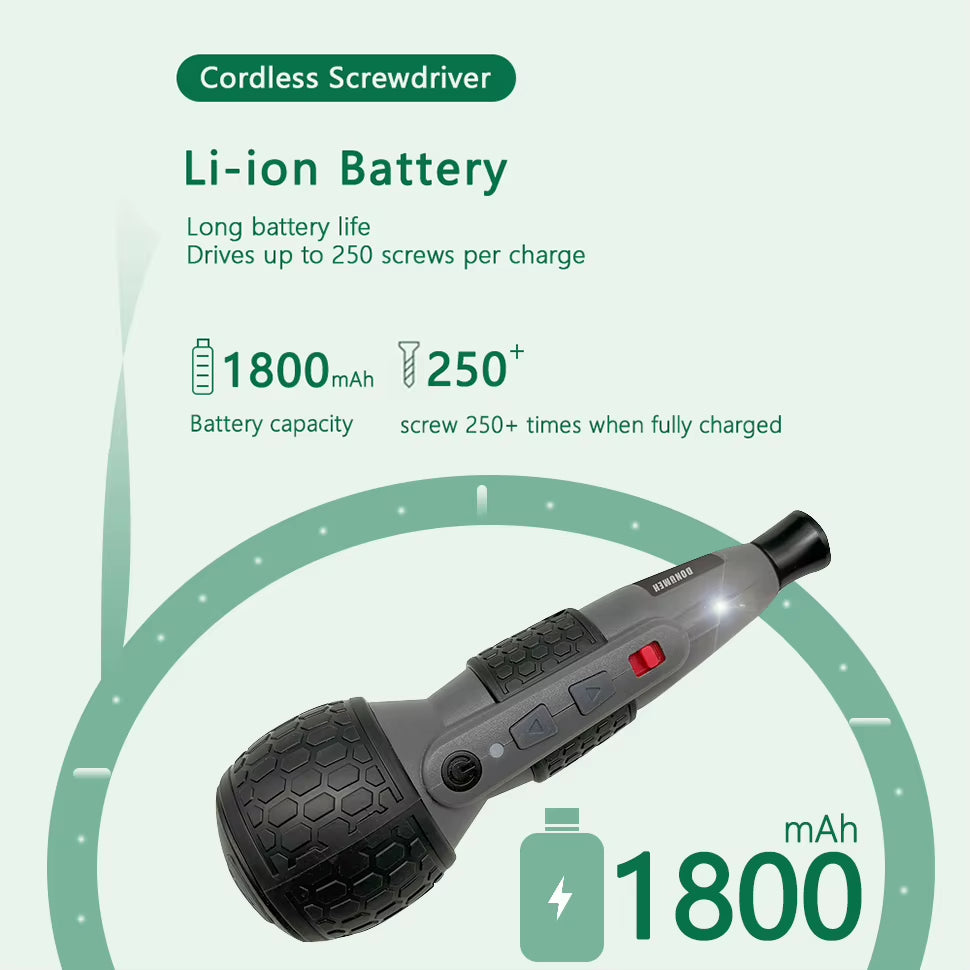 Cordless Electric Screwdriver Mini Drill 3.6V Li-Ion Battery Manual and Electric USB Charging Torque Adjustment Home Maintenance