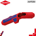 169501 Universal Wire Stripper, Red/Blue Ergonomic Handle, Multi-Cable Stripping Tool for Electricians