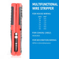 Multifunctional Wire Stripper Cutter, Portable Pen Clip Design with Anti-Skid Handle for Electrical & Network Cables