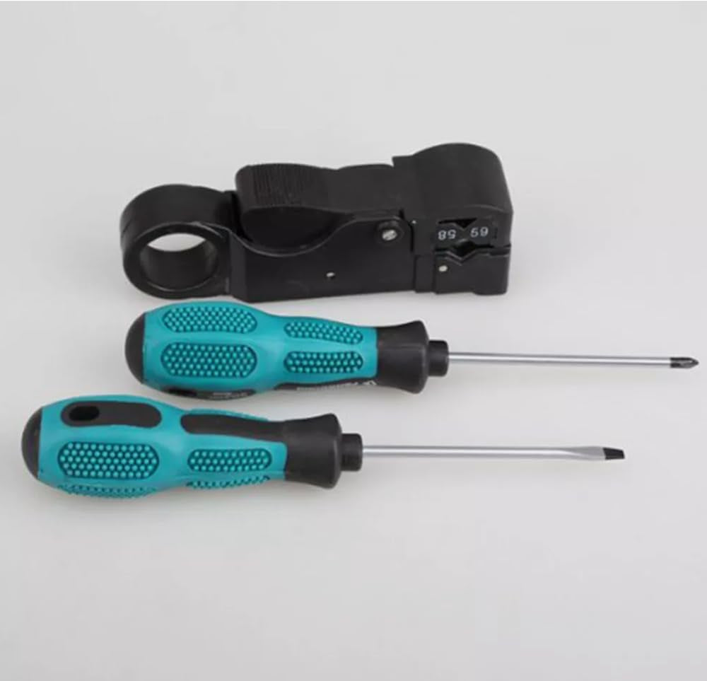 Ethernet Cable Tester Kit with RJ11 RJ45 Crimper Stripper Punch down Tool for Networking Maintenance DIY