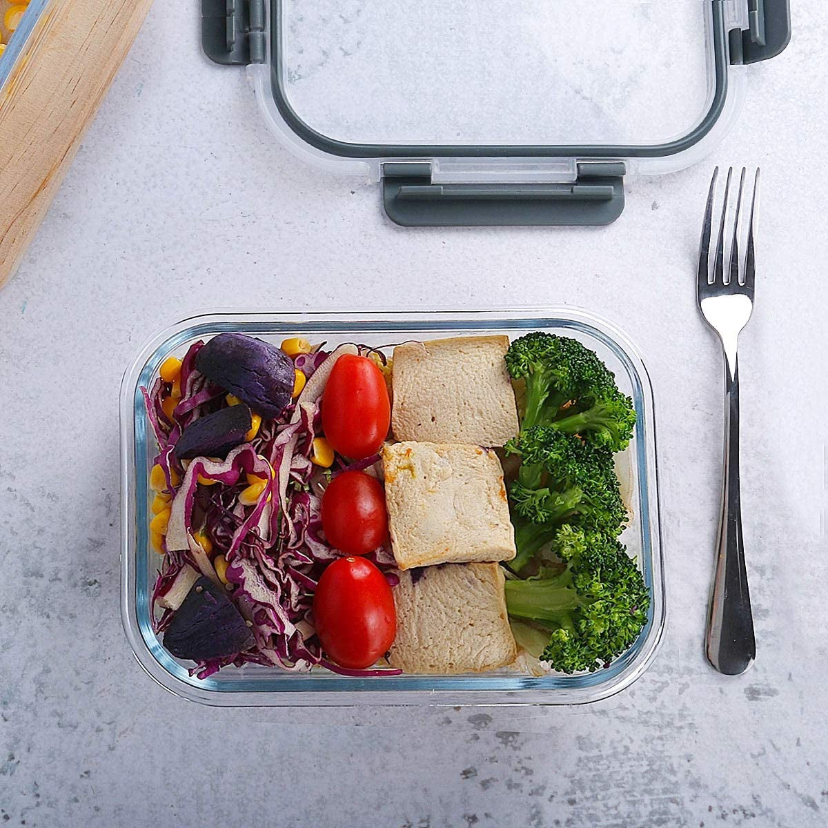 [10 Pack] Glass Meal Prep Containers with Lids-Mcirco Glass Food Storage Containers with Lifetime Lasting Snap Locking Lids, Airtight Lunch Containers, Microwave, Oven, Freezer and Dishwasher Safe