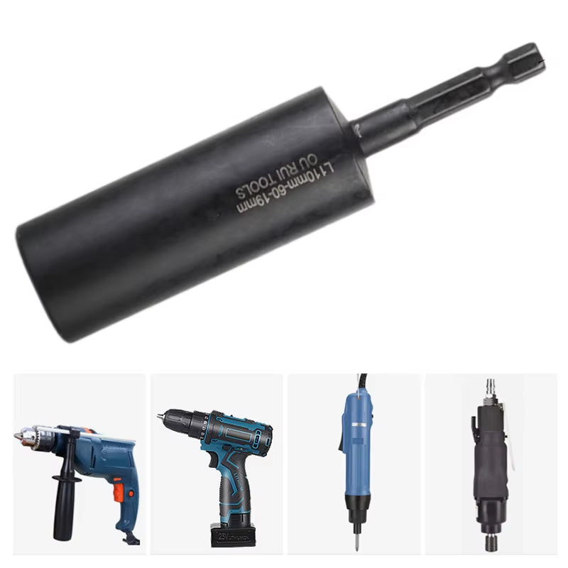 1Pc H8-H19 Hex Socket Wrench 110Mm Deepen Electric Wrench Socket Nut Driver Bit Impact Drill Bits Adapter Power Tool Accessories