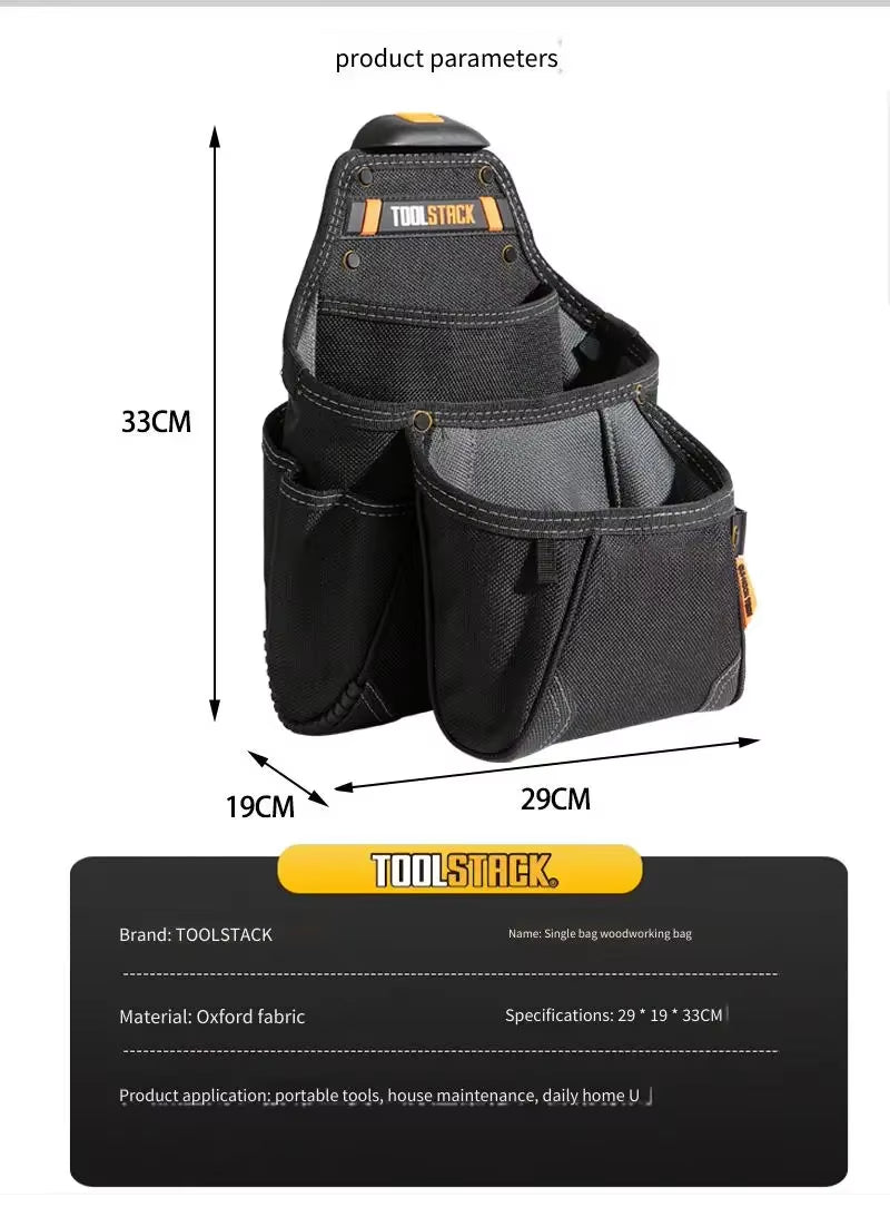 Single Bag Woodworking Bag Exquisite Stitching Wear Resistant Woodworking Bag Portable Multi Functional Tool Kit