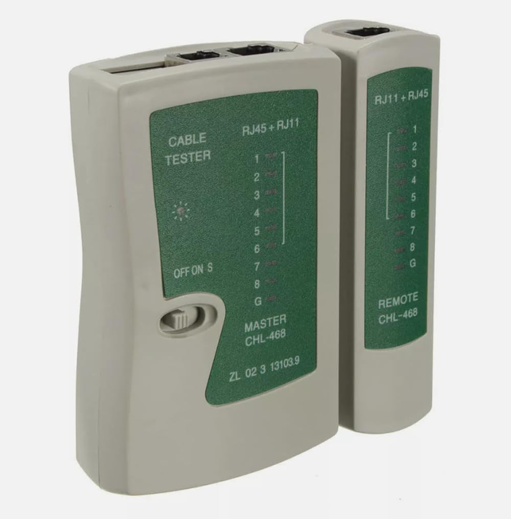 Ethernet Cable Tester Kit with RJ11 RJ45 Crimper Stripper Punch down Tool for Networking Maintenance DIY