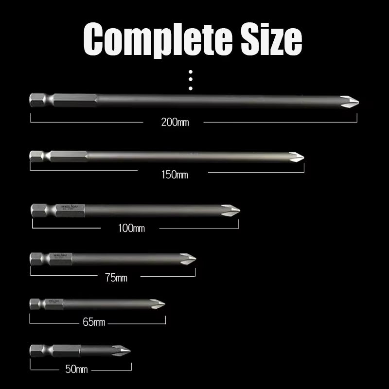 50Mm 75Mm 100Mm 150Mm Electric Cross Screwdriver Bit Phillips Magnetic Batch Head PH0 PH1 PH2 Hex Shank Impact Screwdriver Drill