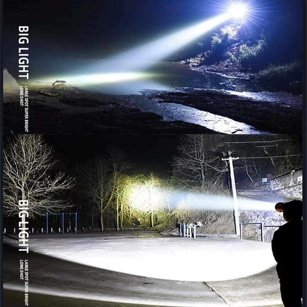 Powerful LED Headlamp USB Rechargeable Super Bright Long Range Headlight Wave Sensor Head Flashlight Lamp for Fishing Outdoor