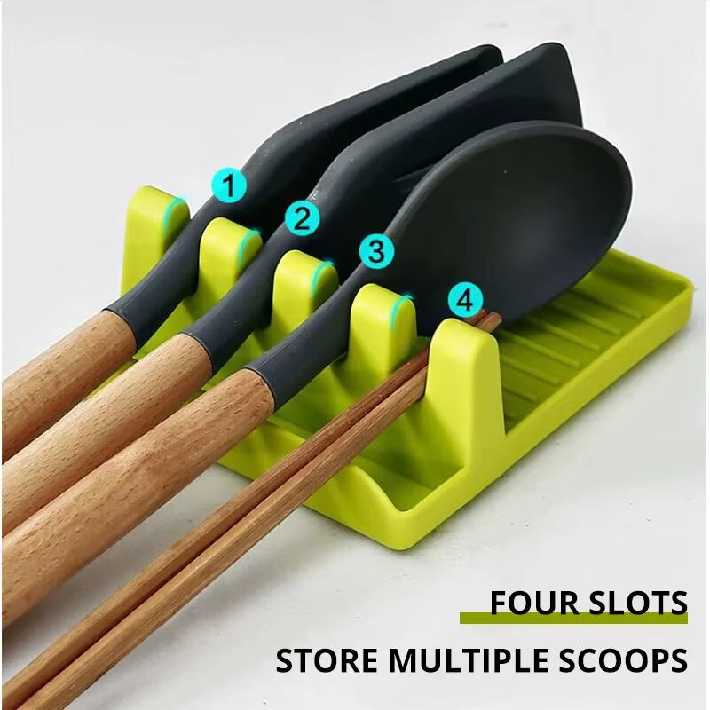 [Hot Sales] 1Pcspatula Rack Pot Lid Rack Shelves Counter Top Shovel Spoon Shelf Soup Spoon Pad Put Soup Spoon Chopsticks Holder