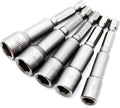 1/4" Hex Shank 6Mm/7Mm/8Mm/9Mm/10Mm Drill Socket Kit,Power Nut Driver Bit Set,Electronic Quickly Change Magnetic Power Nut Setters,Special Tools for Nut Bolt