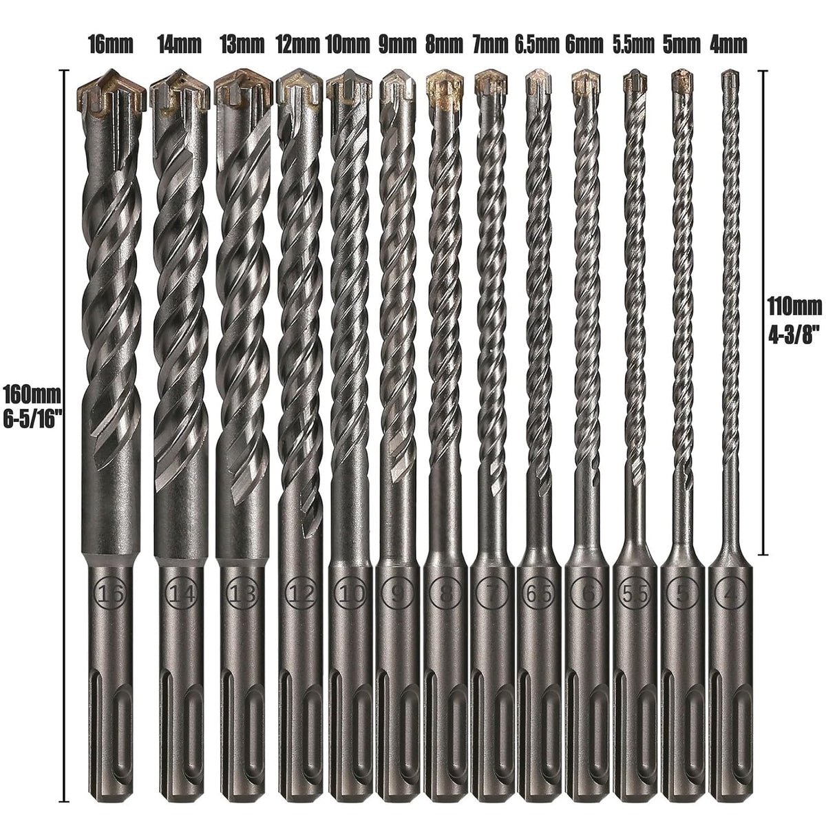6Mm X 160Mm SDS plus Concrete Drill Bit, YG8C Carbide Tip