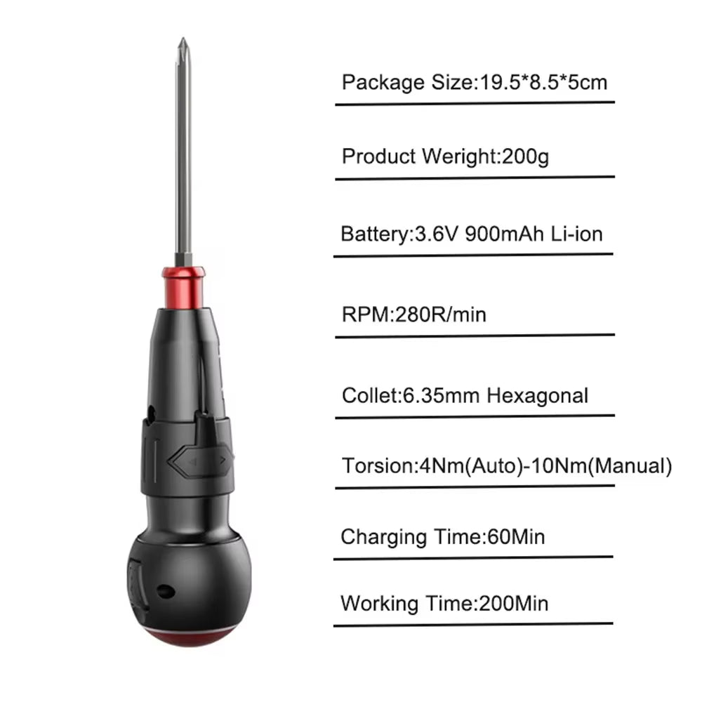 2025 Electric Screwdriver 10 in 1 3.6V Cordless Powerful Rechargeable Screwdriver Set Household Auto Screw Driver PC Repair