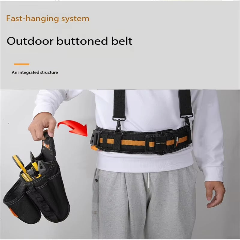 Heavy Work Belt and Should Strap Durable Thickened & Widened Working Belt Adjustable Buckle Construction Strap Set