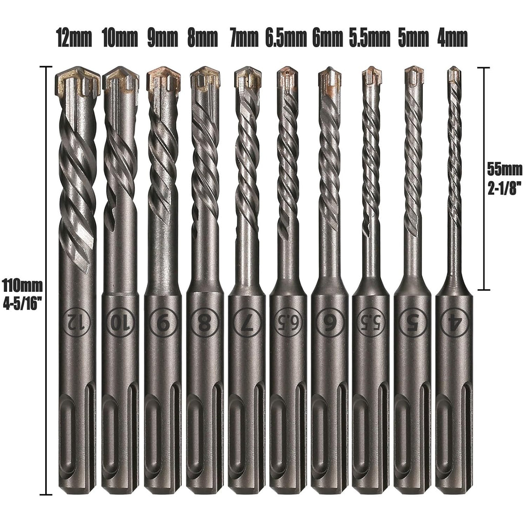 6Mm X 110Mm SDS plus Concrete Drill Bit, YG8C Carbide Tip
