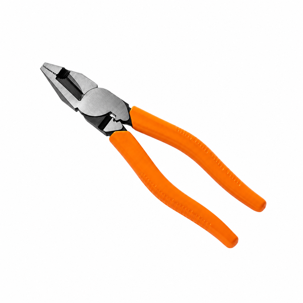 21.5Cm Cross-Cut Combination Plier, Cross Hatch Nose Grip, Crimper for 2.5–6.0Mm² Terminals, Cut TPS & 4.0Mm² X 3 Flat Cable or 25Mm² X 9.2Mm Copper Cable, Made in Japan
